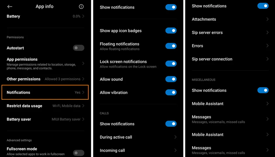 Altre autorizzazioni dell’app EagleMercury su Xiaomi