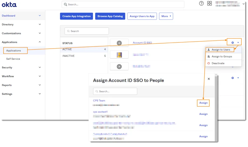 Assegnazione dell’applicazione agli utenti in Okta