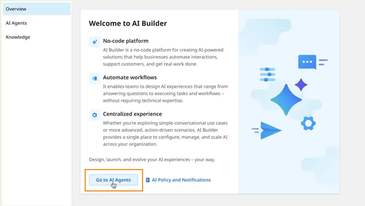 AI Builder attivato nel portale del Contact Center