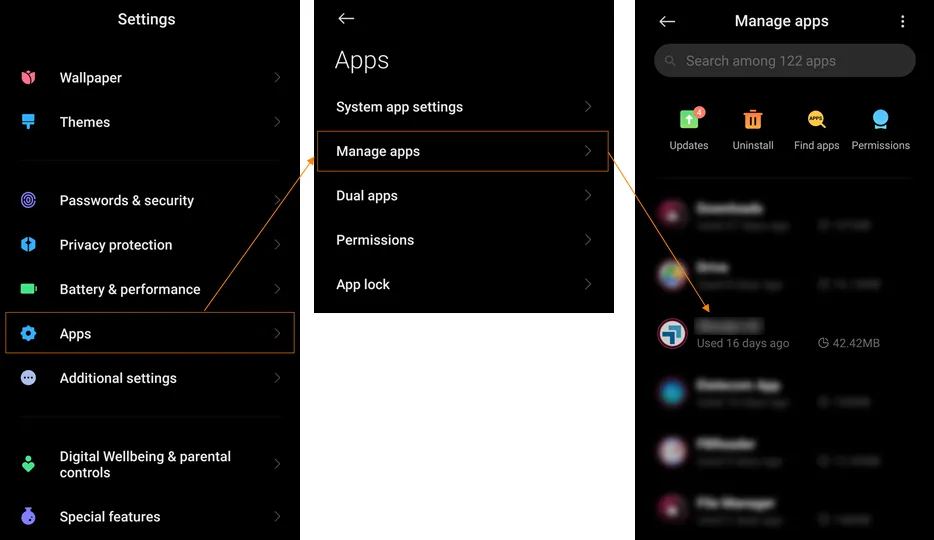 Pagina dell’app EagleMercury in Gestione applicazioni su Xiaomi