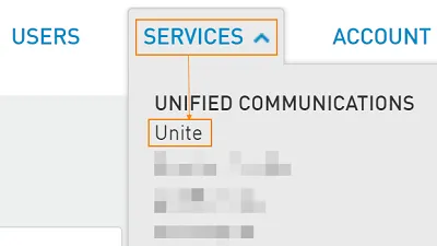 Voce EagleMercury nel menu Servizi del pannello di amministrazione