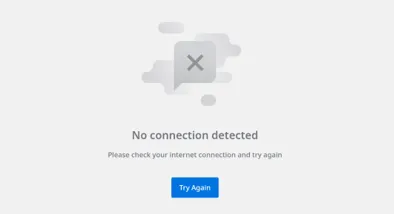 Messaggio di errore Nessuna connessione