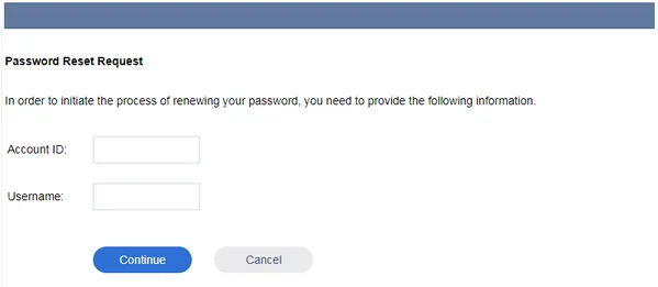 Richiesta di reimpostazione della password