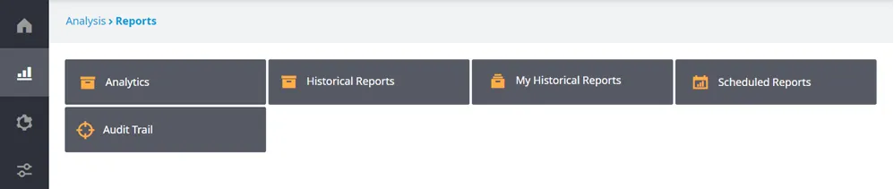 Componenti della pagina Reports