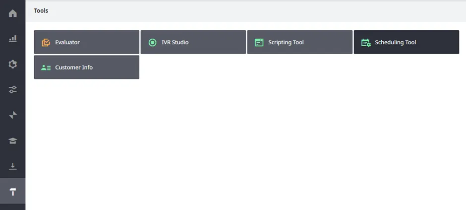 Voce Scheduling Tool nel menu Tools del portale di amministrazione