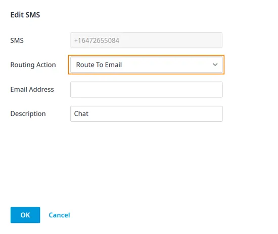 Azione di instradamento Route To Email