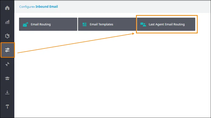 Riquadro Last Agent Email Routing