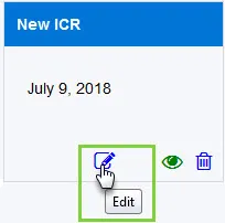 Pulsanti di un ICR con il tooltip