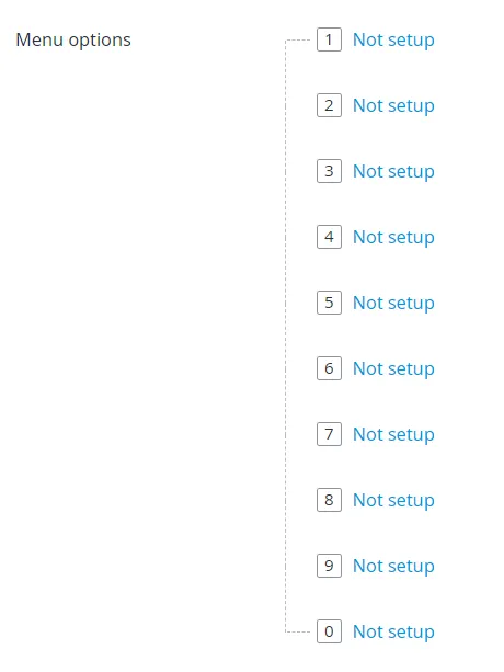 Tasti configurabili nelle opzioni del menu