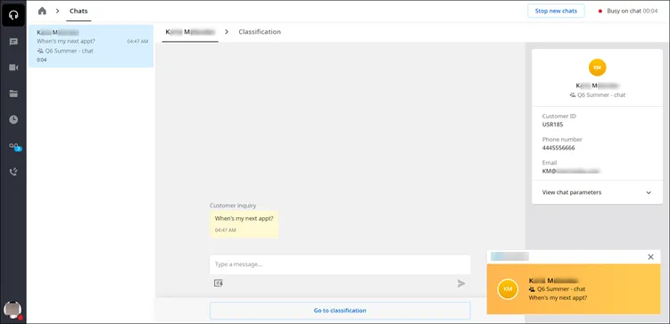 Interazione chat in arrivo nell’area Queues