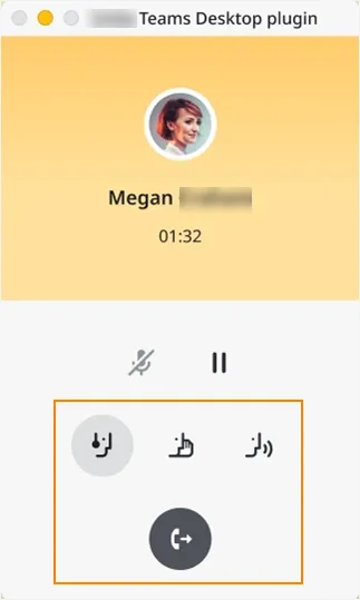 Pulsante per terminare il monitoraggio in Teams