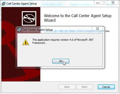 Avviso sul requisito di .NET Framework
