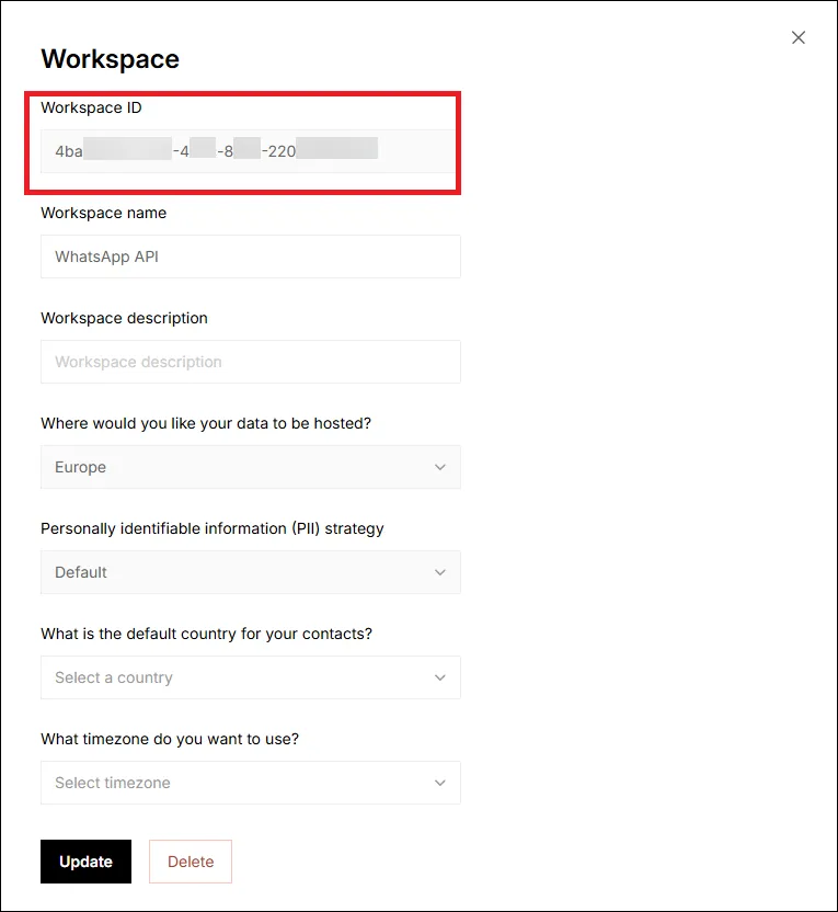 Workspace ID in Bird