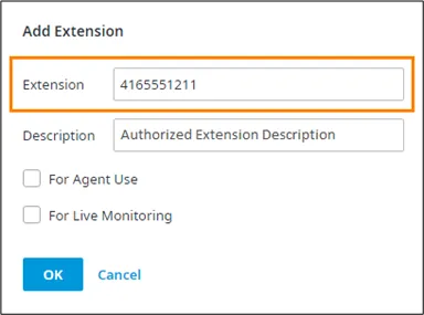 Finestra Add Extension