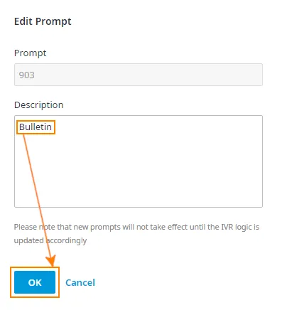 Finestra Edit Prompt
