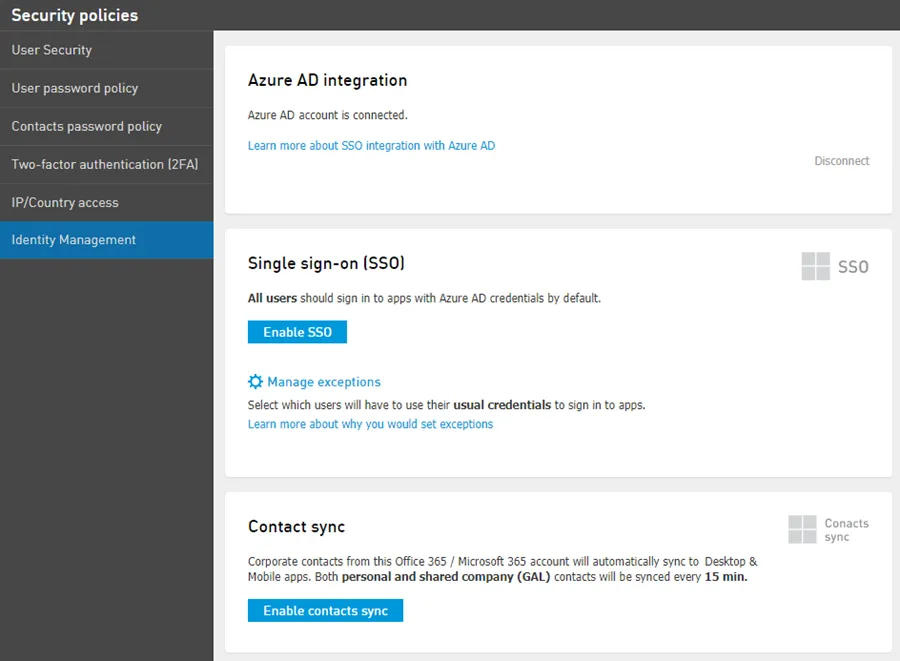 Conferma dell’abilitazione dell’SSO con Azure