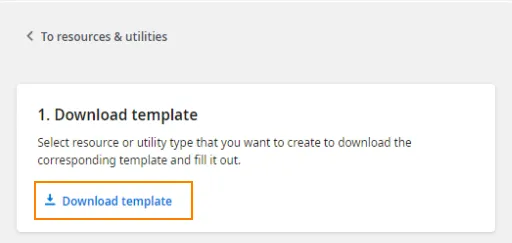 Sezione Step 1. Download template