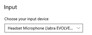 Scelta del dispositivo di ingresso audio