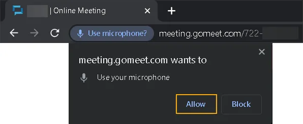 Richiesta di accesso al microfono in Chrome